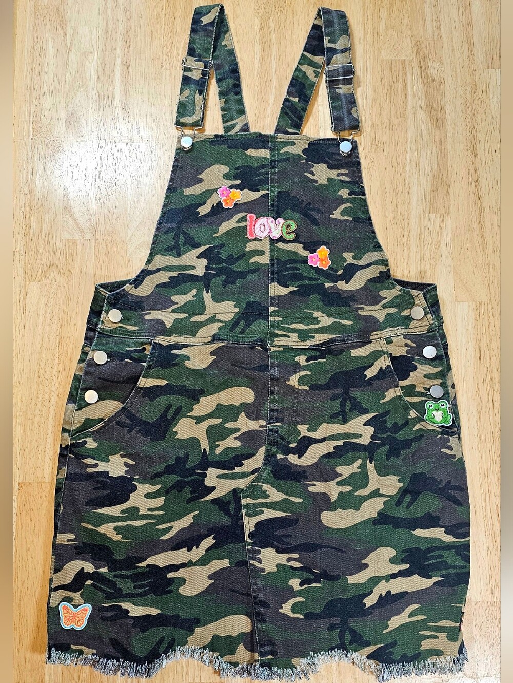 Custom Patch Camo Overall Dress